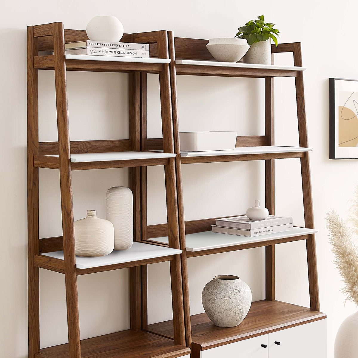 Bixby Wood Bookshelves Set of 2 by Modway, photo 3 of 15
