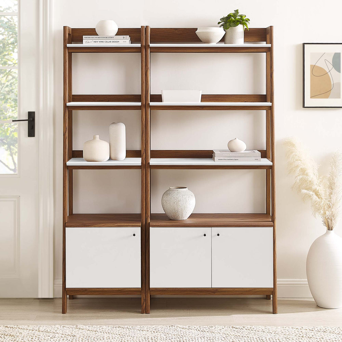Bixby Wood Bookshelves Set of 2 by Modway, photo 4 of 15