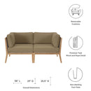Clearwater Outdoor Patio Teak Wood Loveseat by Modway by HouseOfZazla