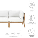 Clearwater Outdoor Patio Teak Wood Sofa by Modway by HouseOfZazla