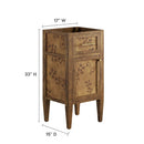 Elysian 18" Wood Bathroom Vanity Cabinet by HouseOfZazla