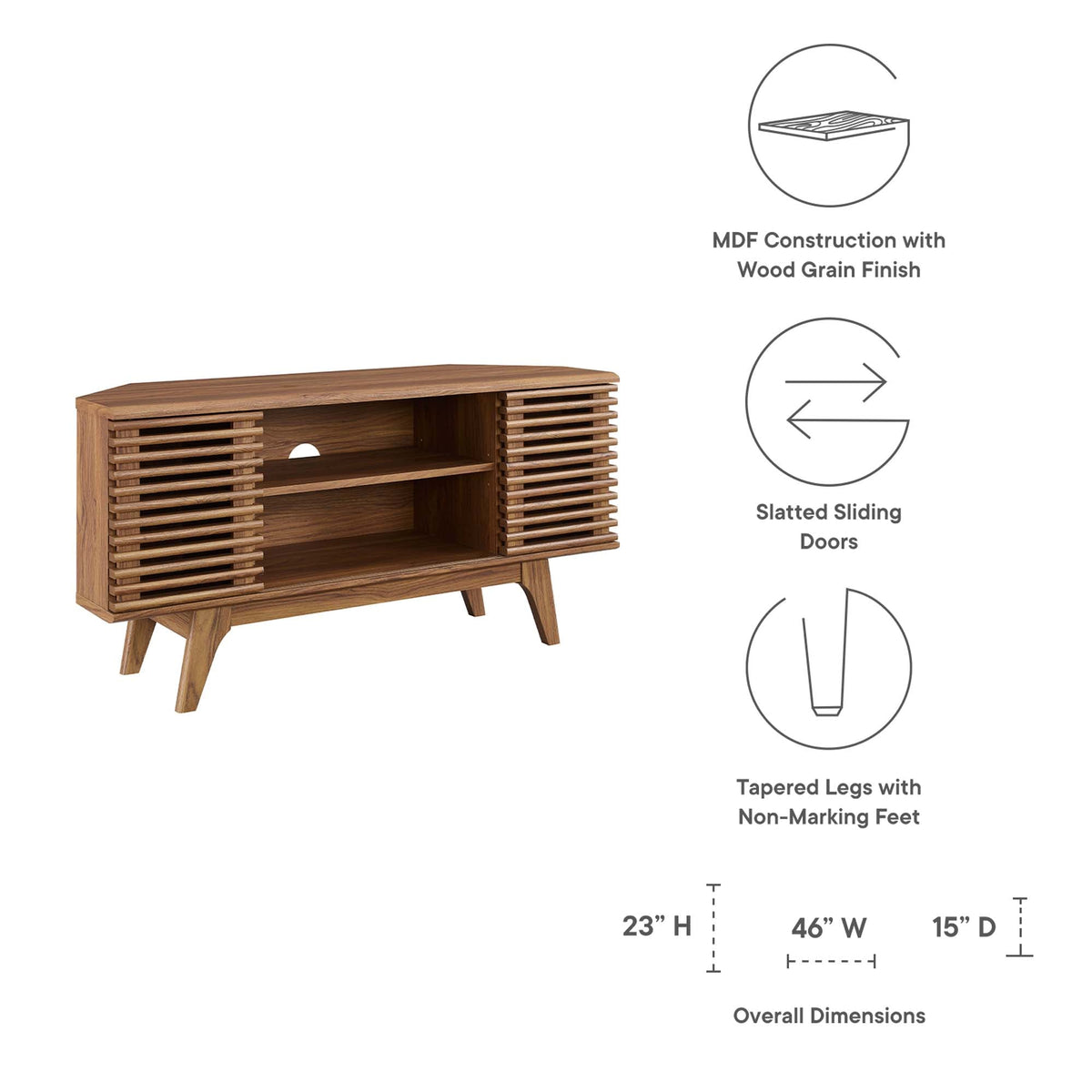 Render 46" Corner TV Stand by Modway, photo 2 of 21