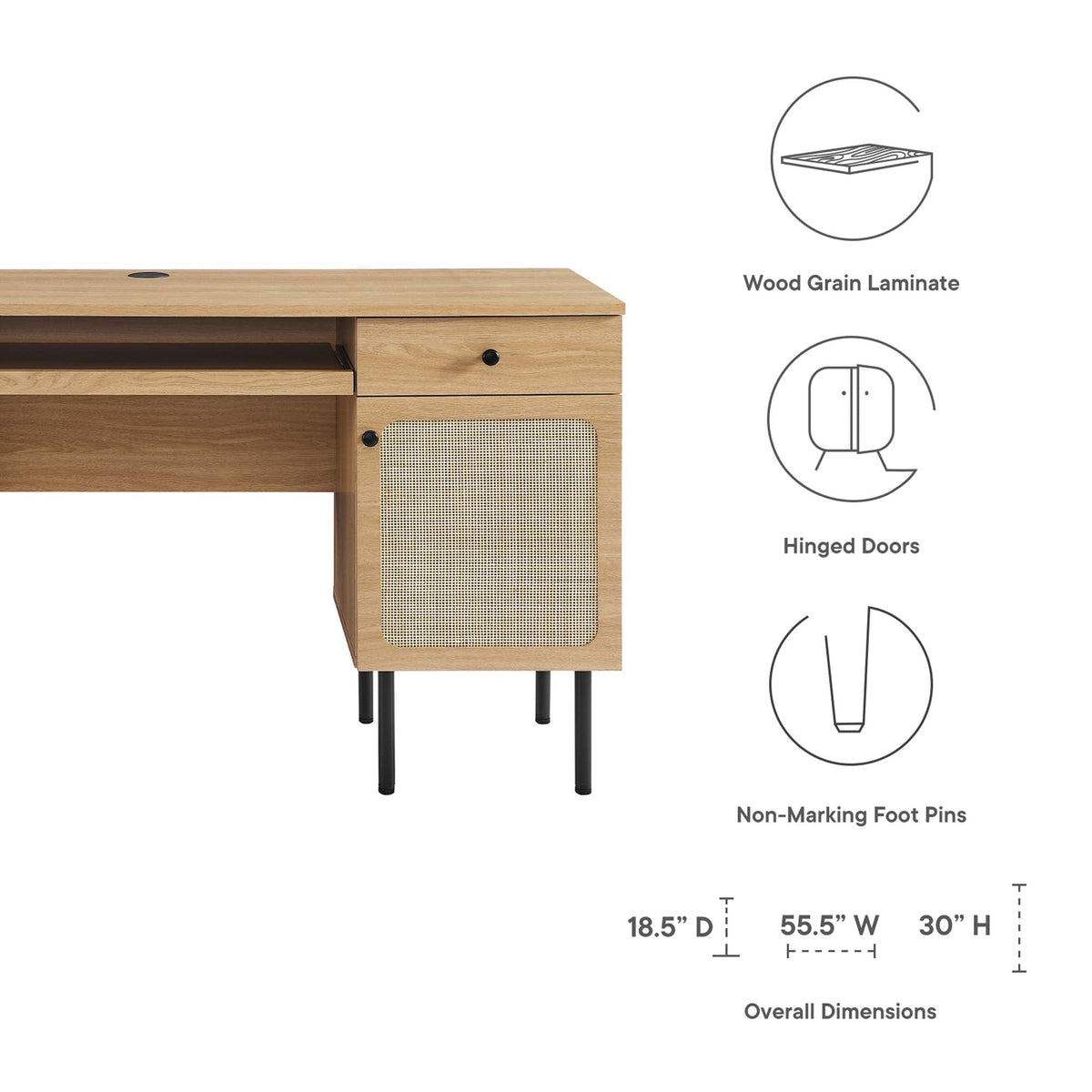 Chaucer Office Desk by Modway, photo 2 of 14