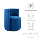 Della Performance Velvet Fabric Swivel Chair by Modway by HouseOfZazla