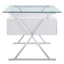 Sector 71" Glass Top Glass Office Desk by Modway by HouseOfZazla