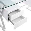 Sector 71" Glass Top Glass Office Desk by Modway by HouseOfZazla