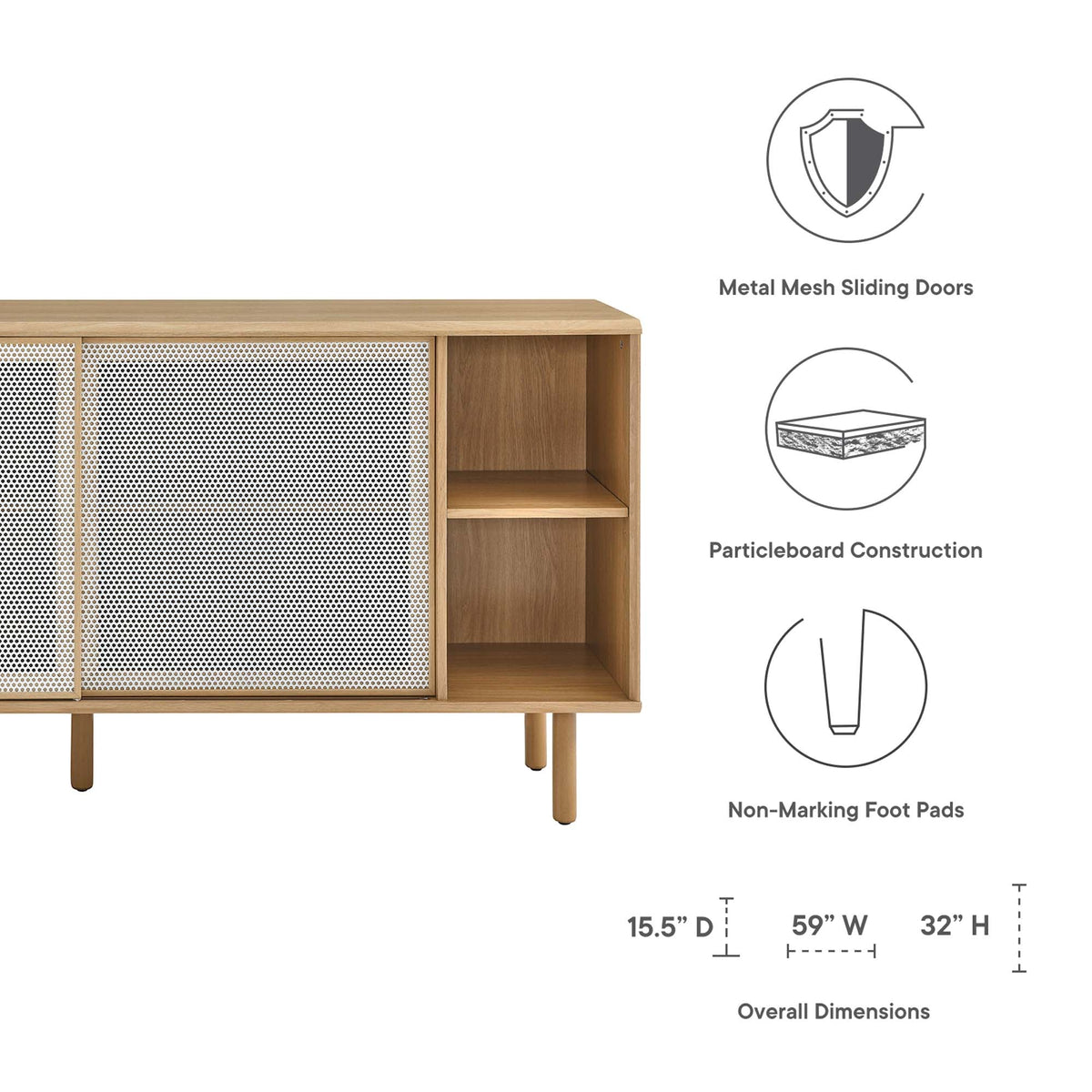 Kurtis 59" Sideboard by Modway, photo 2 of 21