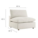 Commix Down Filled Overstuffed Boucle Fabric Armless Chair by Modway by HouseOfZazla