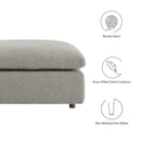 Commix Down Filled Overstuffed Boucle Fabric Ottoman by Modway by HouseOfZazla
