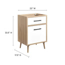 Maverick 24" Bathroom Vanity Cabinet Oak White by HouseOfZazla