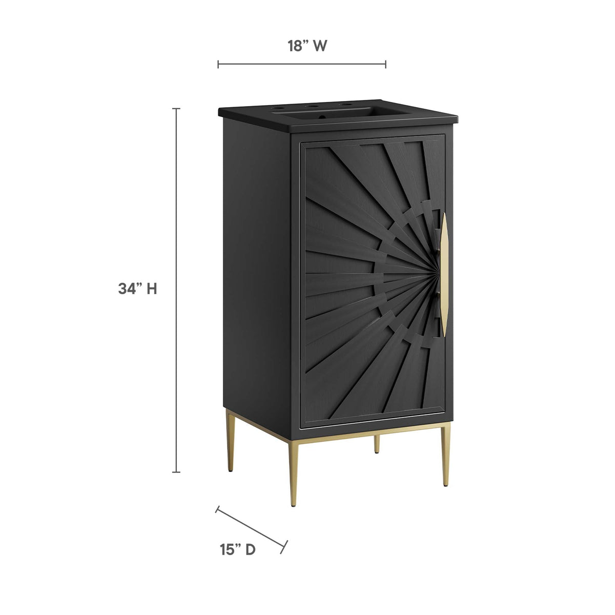 Awaken 18" Bathroom Vanity by Modway, photo 3 of 40