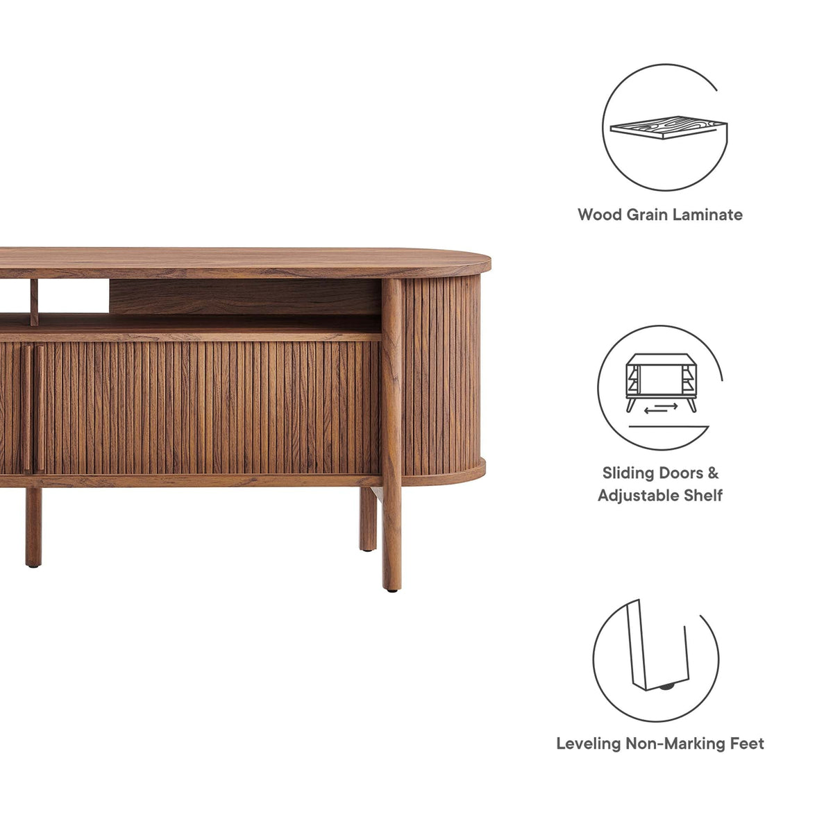 Cadence 71" Curved TV Stand by Modway, photo 13 of 14