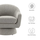 Astral Boucle Fabric Swivel Chair by Modway by HouseOfZazla