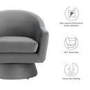 Astral Performance Velvet Fabric and Wood Swivel Chair by Modway by HouseOfZazla