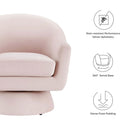 Astral Performance Velvet Fabric and Wood Swivel Chair by Modway by HouseOfZazla