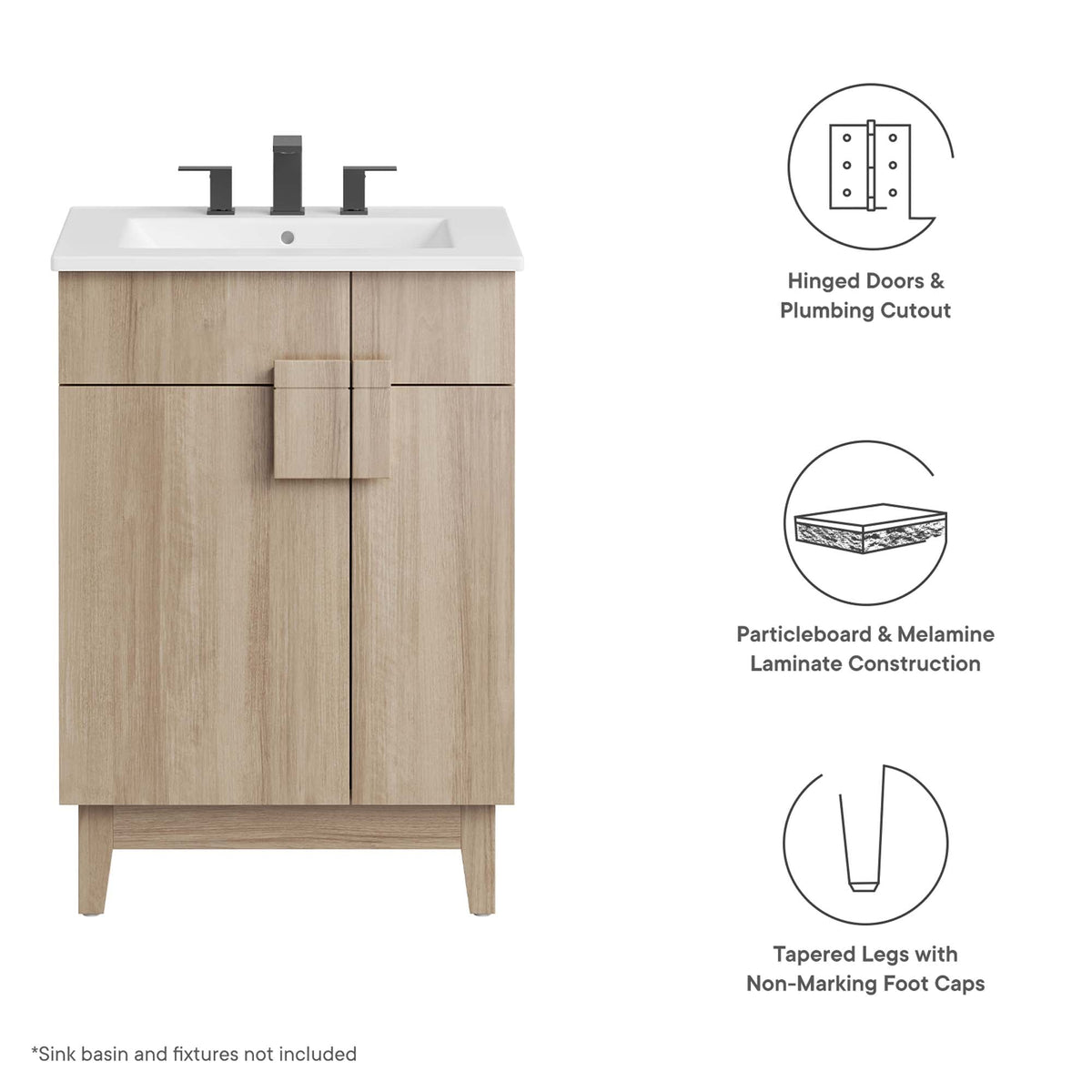 Miles 24-Inch Bathroom Vanity Cabinet by Modway, photo 13 of 35