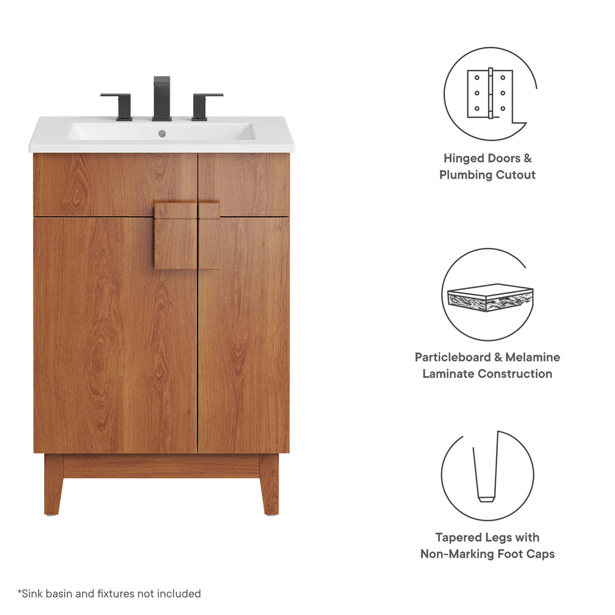 Miles 24-Inch Bathroom Vanity Cabinet by Modway, photo 2 of 35