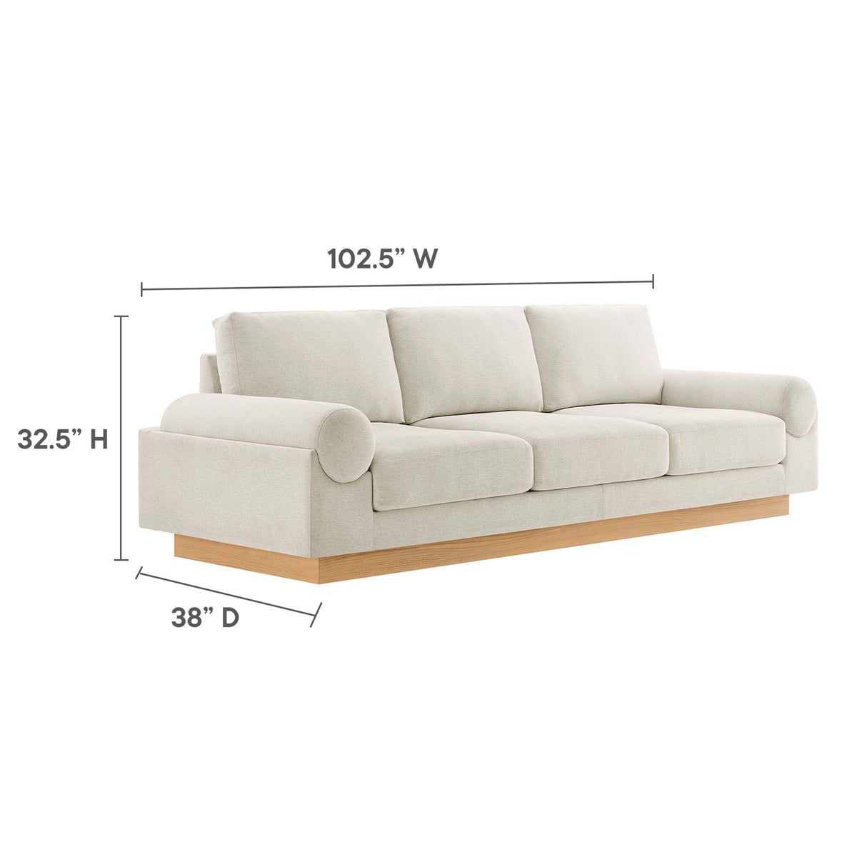 Oasis Upholstered Fabric Sofa by Modway, photo 16 of 21