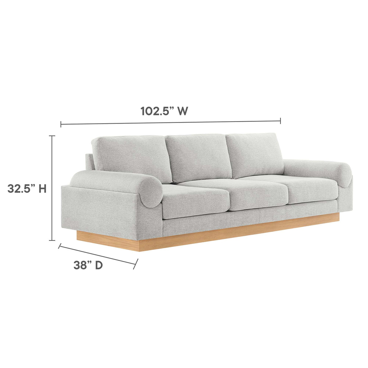 Oasis Upholstered Fabric Sofa by Modway, photo 3 of 21