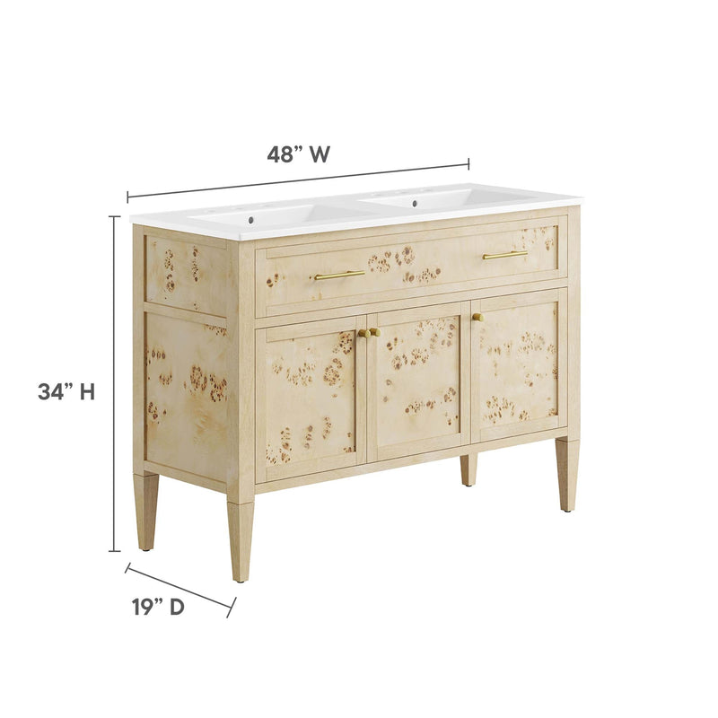 Elysian 48" Double Sink Bathroom Vanity by Modway, photo 4 of 7