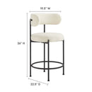 Albie Boucle Fabric Counter Stools Set of 2 by Modway by HouseOfZazla