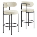 Albie Boucle Fabric Bar Stools Set of 2 by Modway by HouseOfZazla
