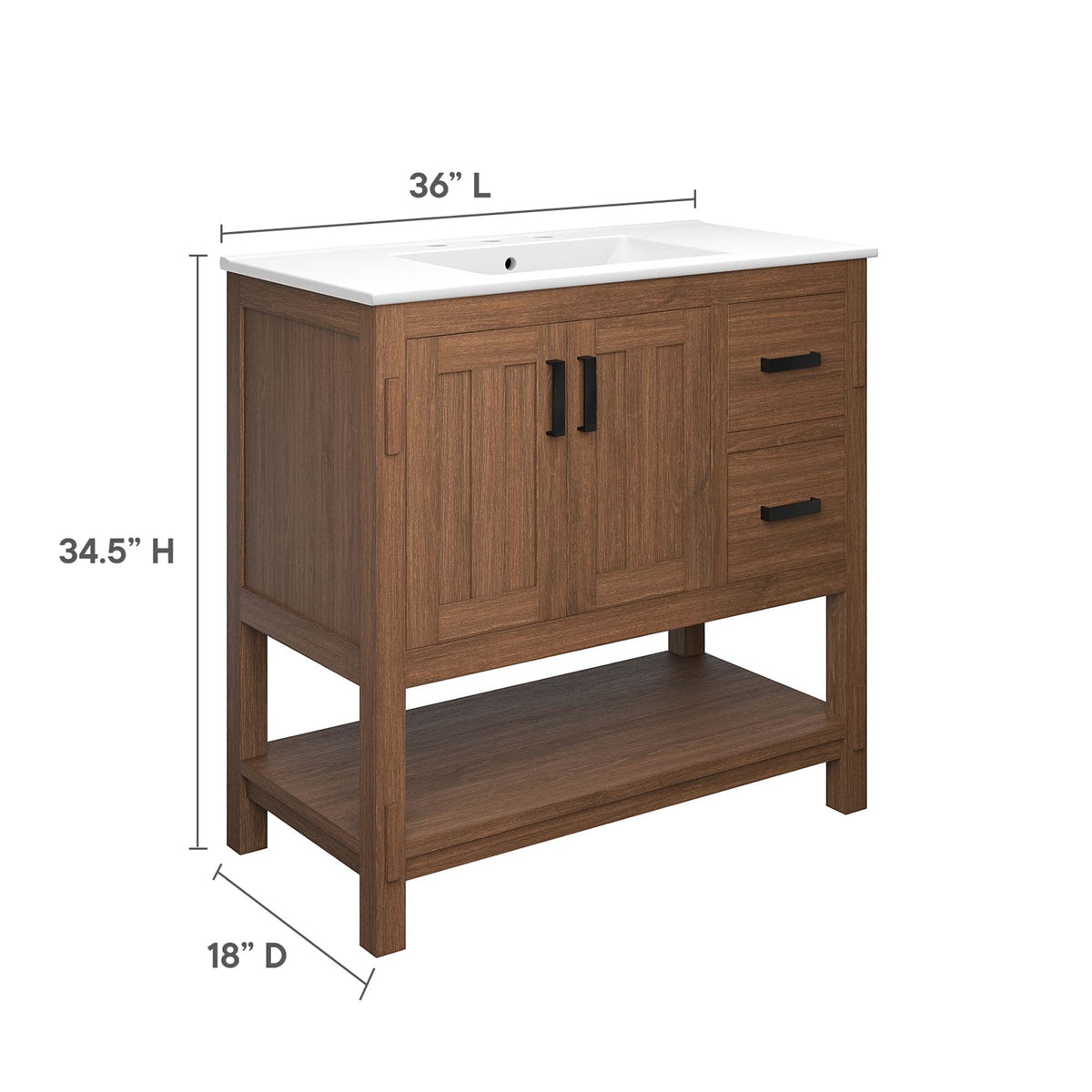 Ashlyn 36" Wood Bathroom Vanity by Modway, photo 3 of 14