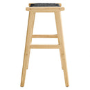 Saoirse Woven Rope Wood Bar Stool Set of 2 by Modway by HouseOfZazla