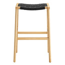 Saoirse Woven Rope Wood Bar Stool Set of 2 by Modway by HouseOfZazla