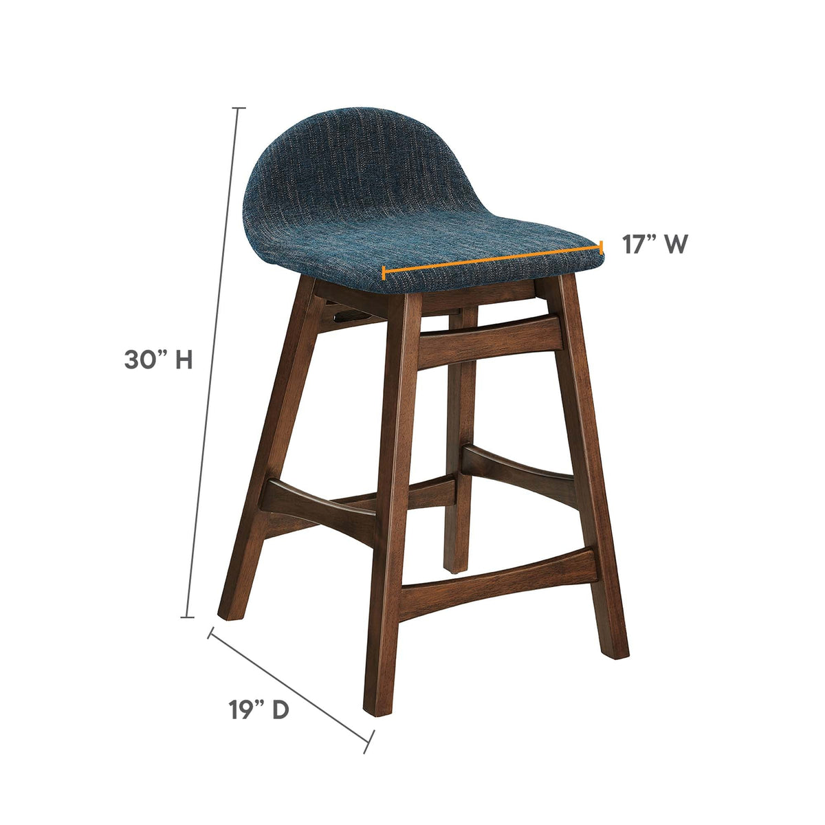 Juno Wood Counter Stool Set of 2 by Modway, photo 13 of 14