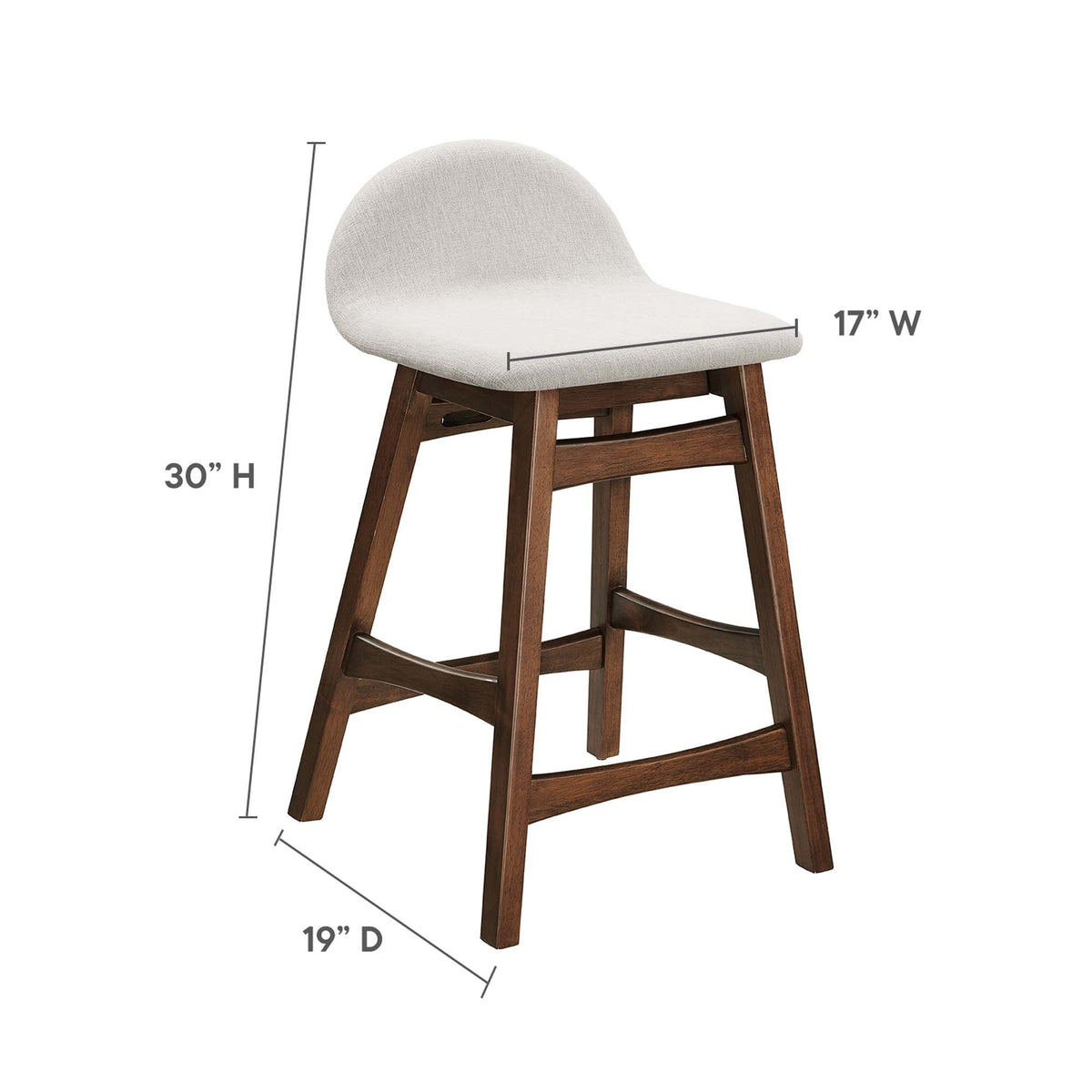 Juno Wood Counter Stool Set of 2 by Modway, photo 2 of 14