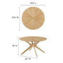 Crossroads Round Wood Coffee Table by Modway by HouseOfZazla