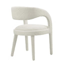 Pinnacle Boucle Upholstered Dining Chair Set of 2 by HouseOfZazla