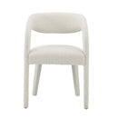 Pinnacle Boucle Upholstered Dining Chair Set of 2 by HouseOfZazla