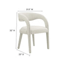 Pinnacle Boucle Upholstered Dining Chair Set of 2 by HouseOfZazla