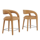 Pinnacle Vegan Leather Counter Stool Set of 2 by Modway by HouseOfZazla