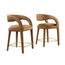 Pinnacle Performance Velvet Counter Stool Set of 2 by Modway by HouseOfZazla