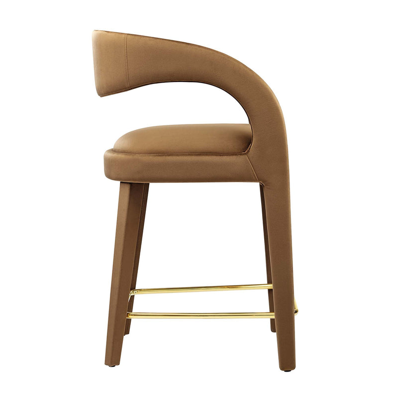 Pinnacle Performance Velvet Counter Stool Set of 2 by Modway, photo 4 of 7