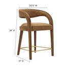 Pinnacle Performance Velvet Counter Stool Set of 2 by Modway by HouseOfZazla