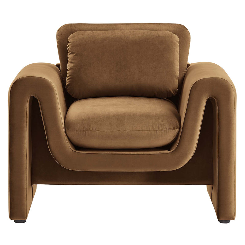 Waverly Performance Velvet Armchair by Modway, photo 6 of 7