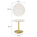 Viva Round White Marble Side Table by Modway by HouseOfZazla