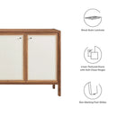 Capri 65" Wood Grain Sideboard Storage Cabinet by Modway by HouseOfZazla