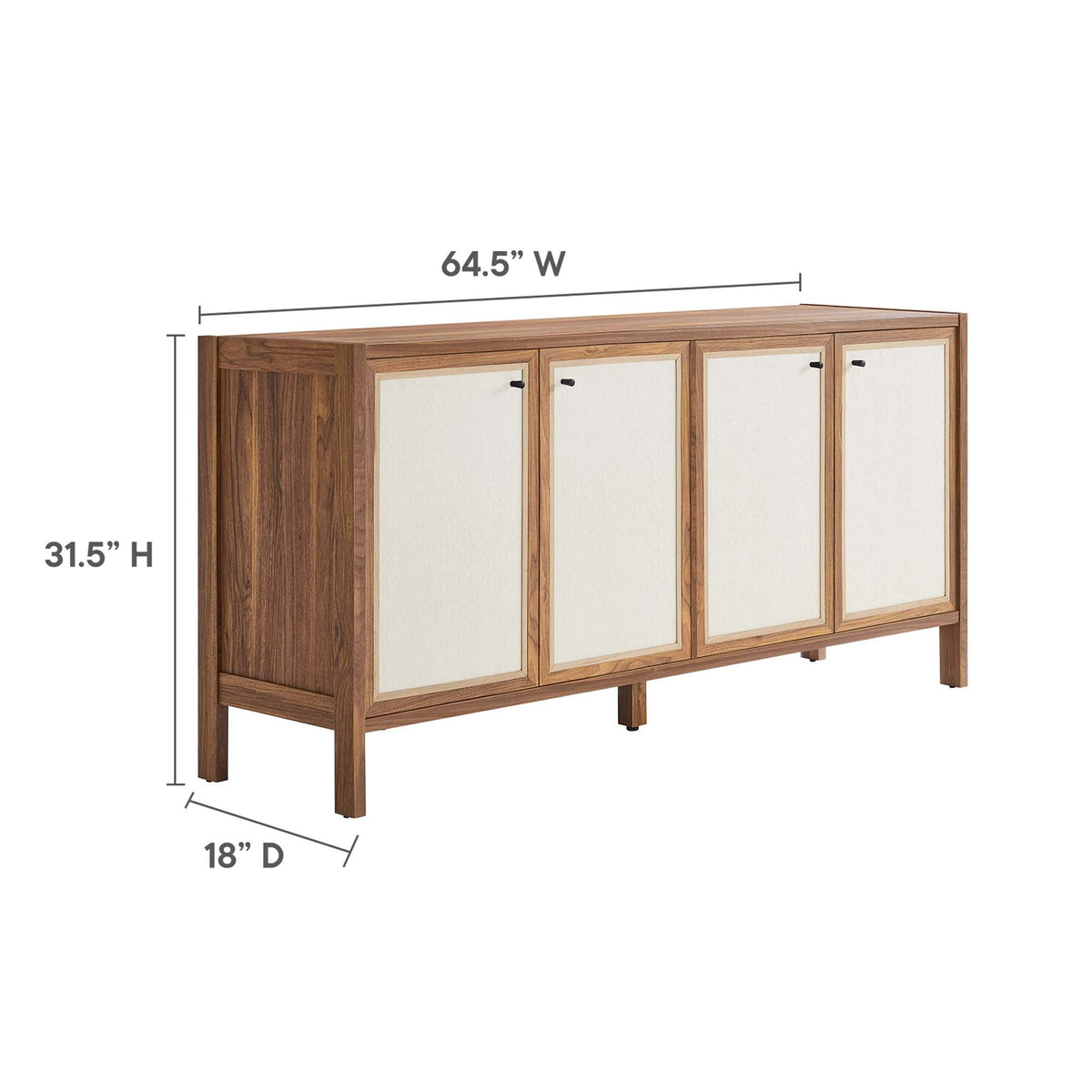 Capri 65" Wood Grain Sideboard Storage Cabinet by Modway, photo 3 of 7