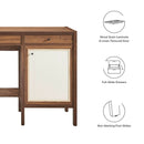Capri 49" Wood Grain Office Desk by Modway by HouseOfZazla