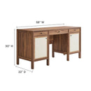 Capri 58" Wood Grain Office Desk by Modway by HouseOfZazla