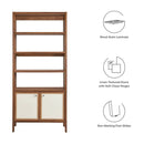Capri 4-Shelf Wood Grain Bookcase by Modway by HouseOfZazla