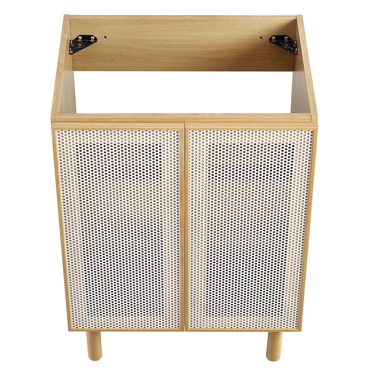 Calla 24" Perforated Metal Bathroom Vanity Cabinet, photo 8 of 28