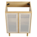 Calla 24" Perforated Metal Bathroom Vanity Cabinet by HouseOfZazla