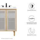 Calla 24" Perforated Metal Bathroom Vanity Cabinet by HouseOfZazla