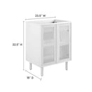 Calla 24" Perforated Metal Bathroom Vanity Cabinet by HouseOfZazla